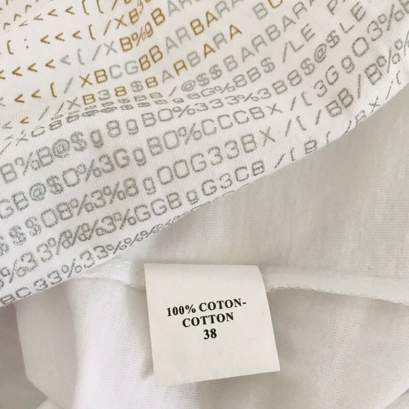 Barbara Bui | Graphic Tee Womens White V-neck - Picture 7 of 9